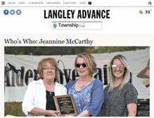 Tablet Screenshot of langleyadvance.com